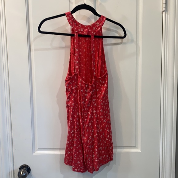 Floral Red Romper - Picture 2 of 2